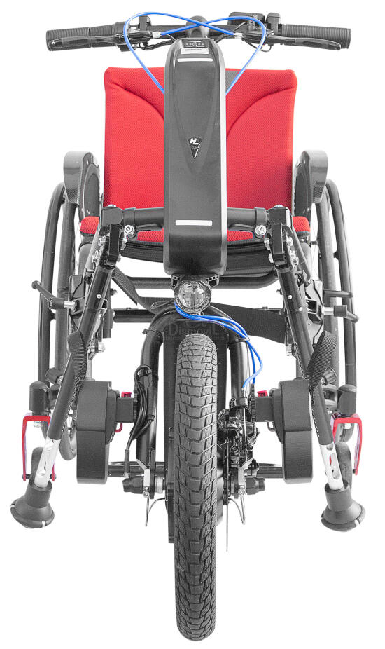 Handbike electrico Lomo Gx vista frontal con silla.jpg